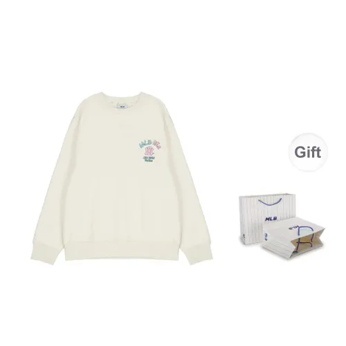 MLB Sweatshirt Unisex Cream With Free Shopping Bag