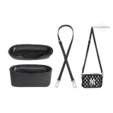 1.5 Width Black Shoulder Strap+Flannelette Liner