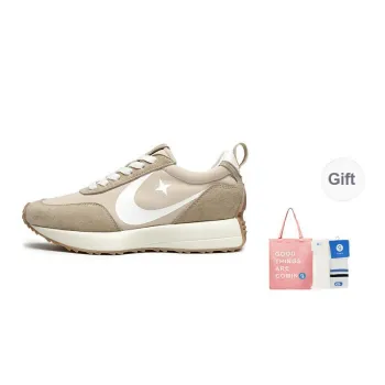 GONGJI Star Moon Shared Destiny Lightweight Height Increasing Low-Top Casual Shoes Women's Tea Brown