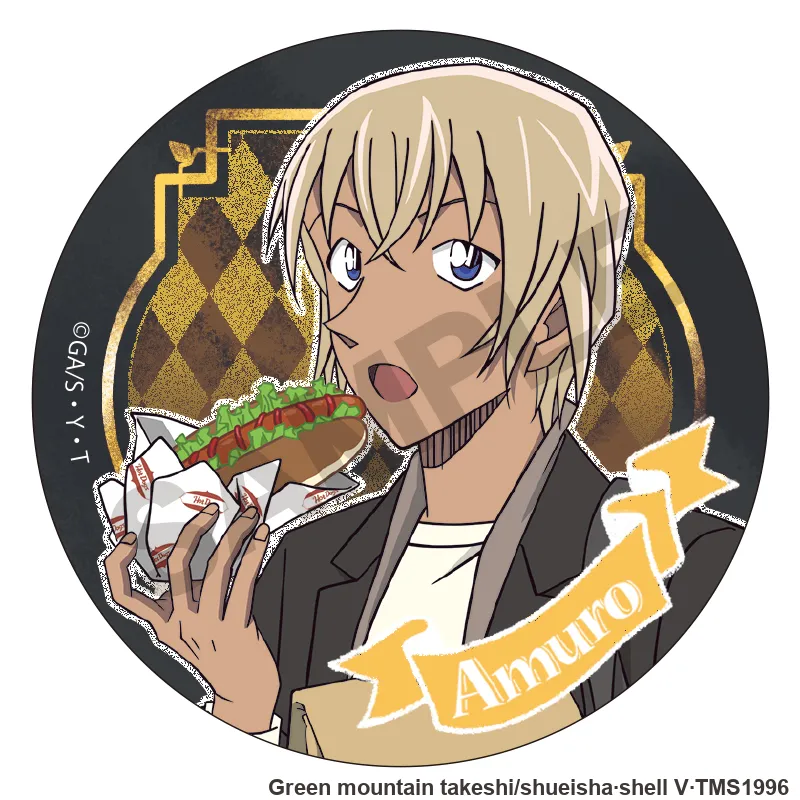CRUX Detective Conan Characters Garbage Food Ver Badges-4