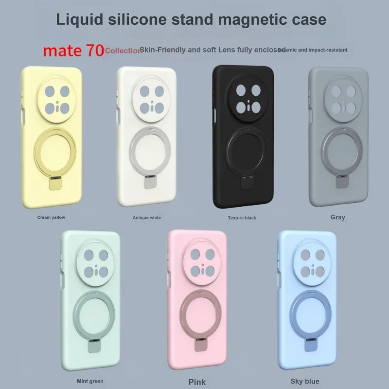 KRETA Silicone Material Magnetic Stand Phone Case Compatible With Huawei MATE70-27