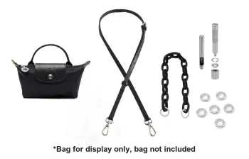 Luxury Care Artisan Workshop Cow Leather Bag Straps Unisex Black