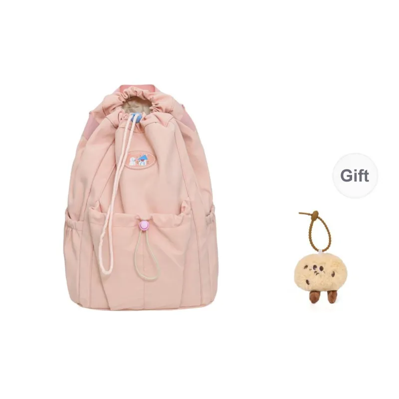 KAMLUI Nylon Backpack Regular Unisex Ecru/Black/Pink/Light Yellow/Light Green-14