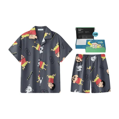 Gongdie Хлопок с охлаждающим эффектом Мужские Подарочные Наборы Пижам