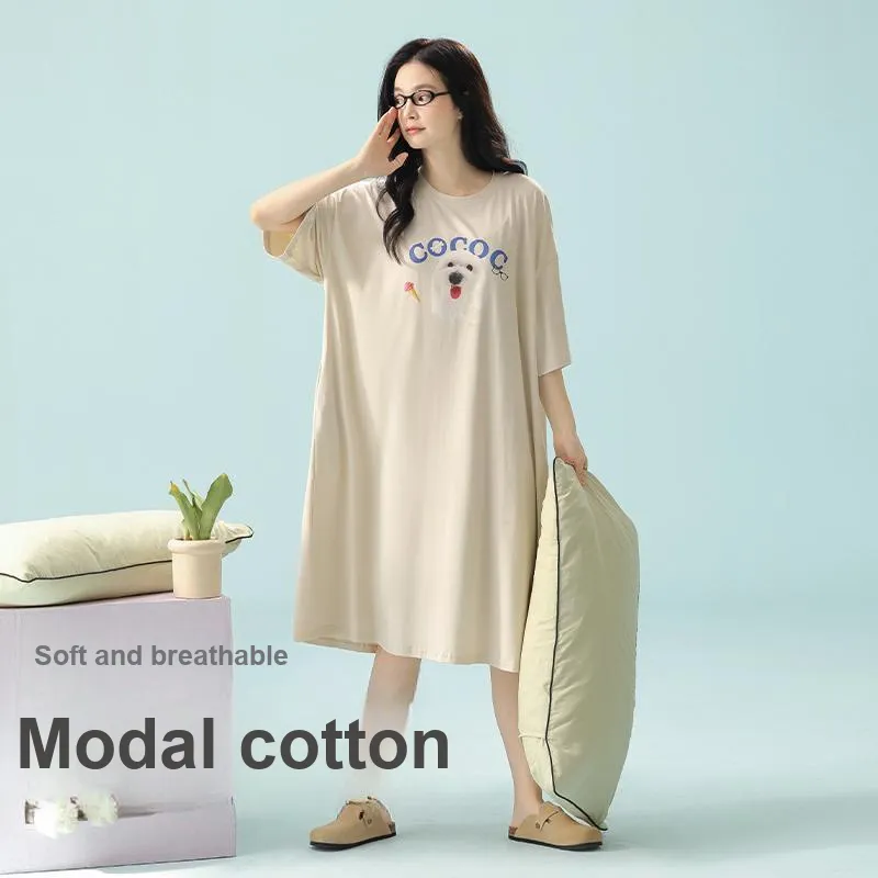 PBENO PD Nightgown Women's Beige Yellow-1