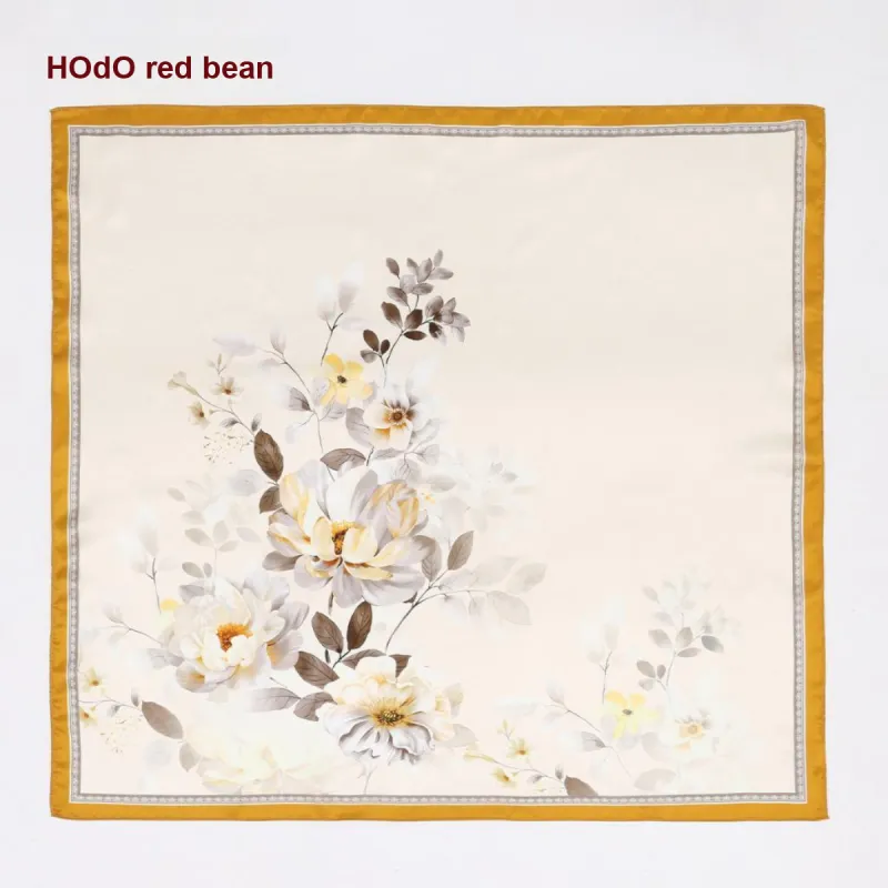 Red Bean Mulberry Silk Scarves Women's-12