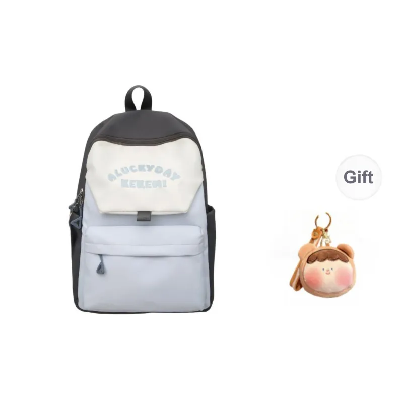 URBAN FOREST Nylon Backpack Regular Unisex Black/Pink/Gray/Coffee/Blue-3