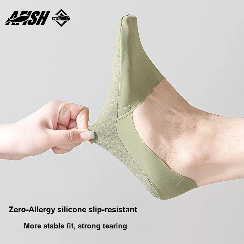 AFISH No Show Socks Men's 5 Pack Shopping Bag-27