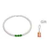 Green onyx pearl necklace