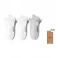 [3 Pack]Men's Socks: Natural White/Natural White/Gray