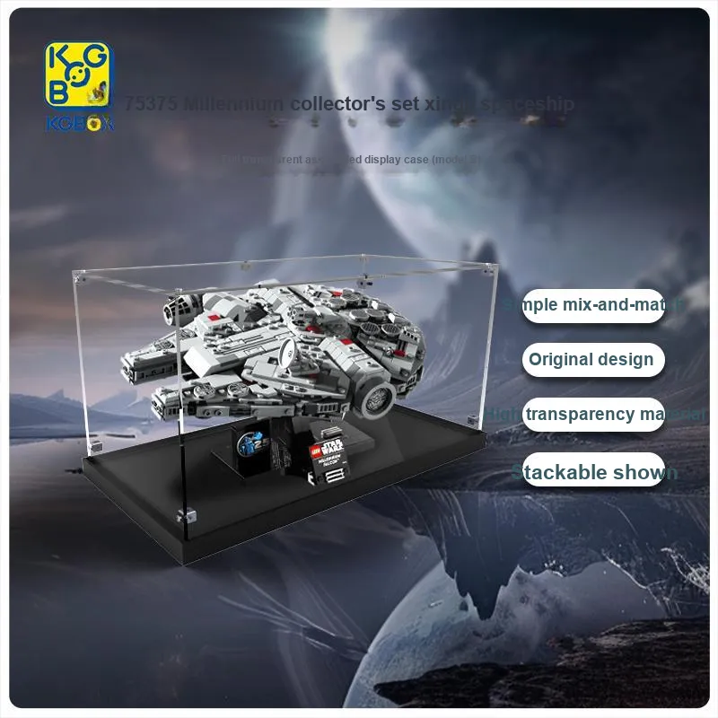 KGBOX Building Block Star Wars Collection 75375 Millennium Falcon Xingji Spaceship Model Accessories-3