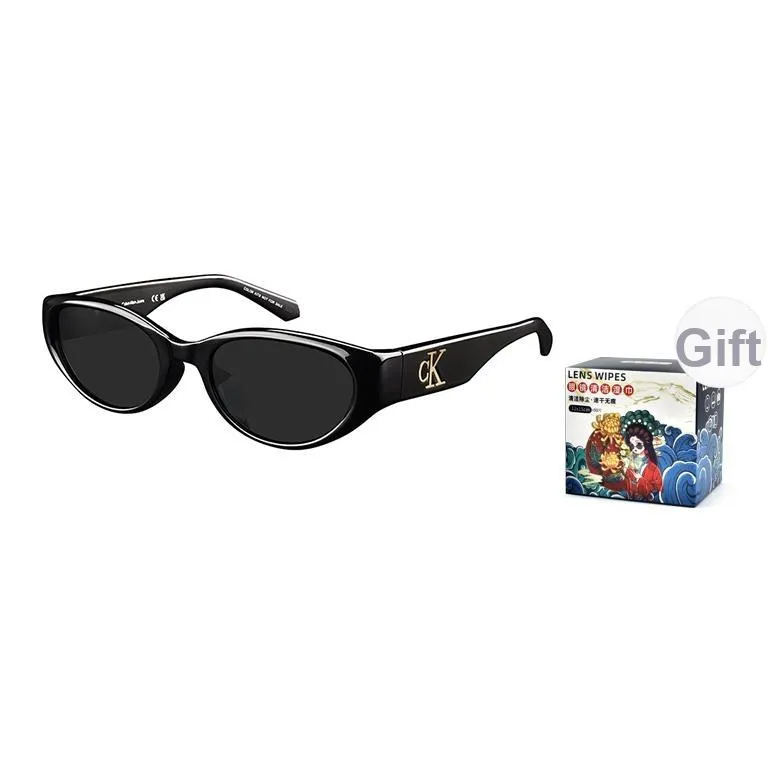 CALVIN KLEIN Кошачий глаз Солнцезащитные очки Женские Черный