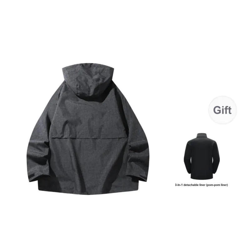 Jeep Windproof Waterproof Breathable Cold Resistant Rainproof Windbreaker Jacket Unisex-35