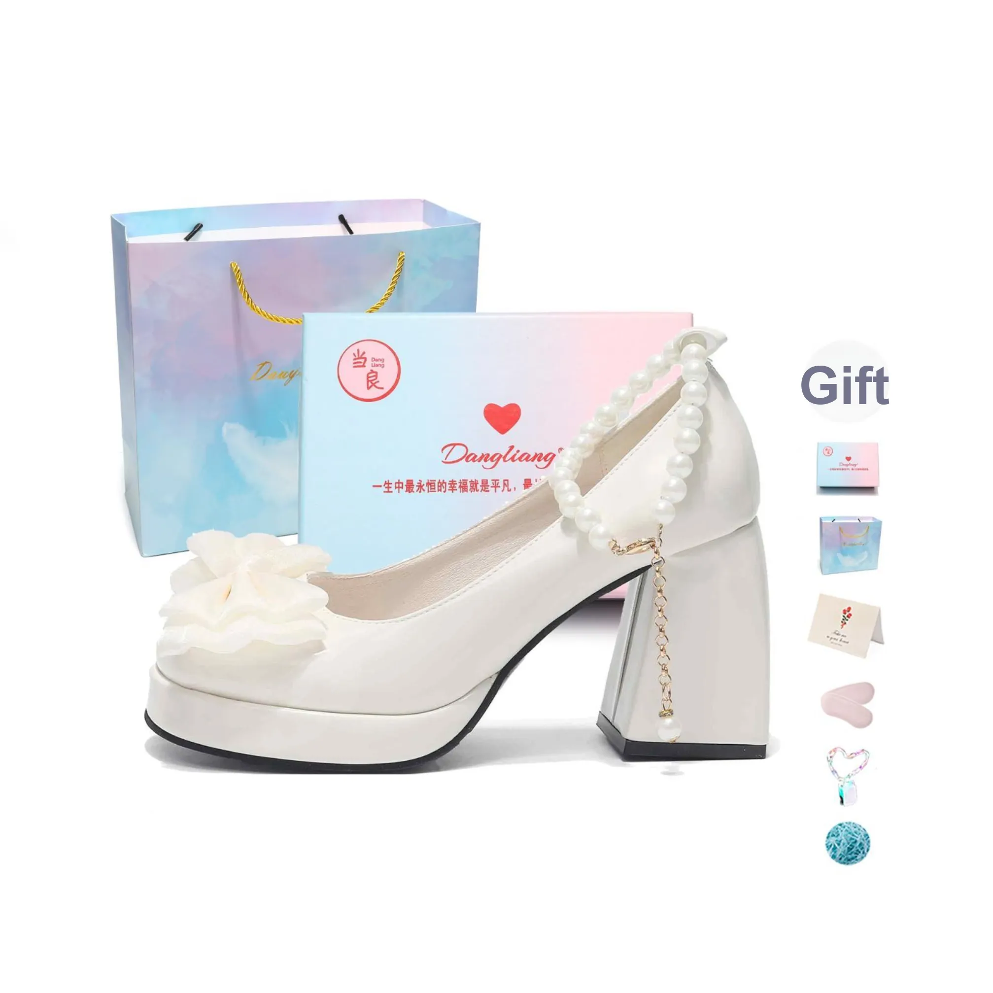 Be Good Грубый каблук Туфли Мэри Джейн Женские Набор в подарочной коробке