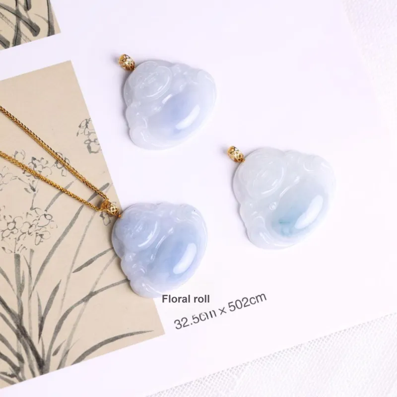 Clear Snow Glutinous Jade Jadeite Necklaces Unisex-3