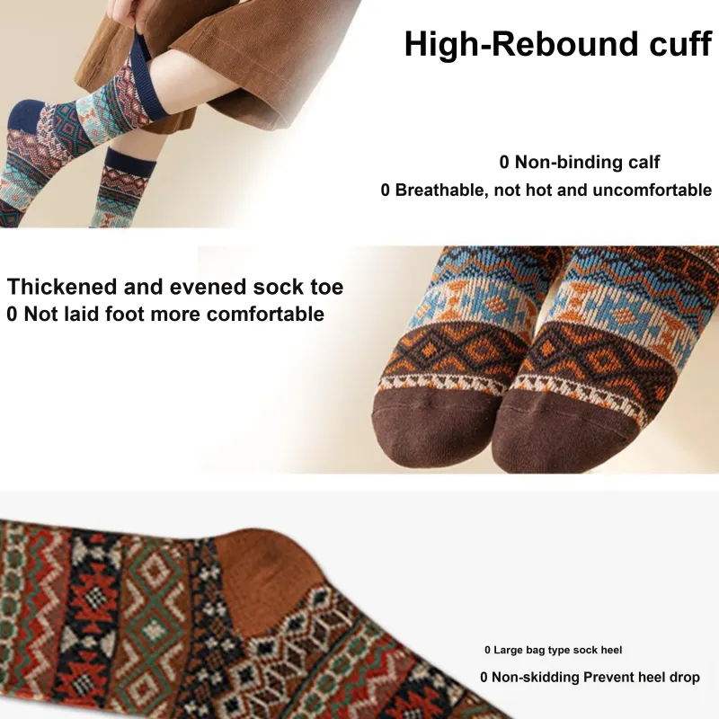 PLAN IN Mid Calf Socks Unisex 5 Pack-5