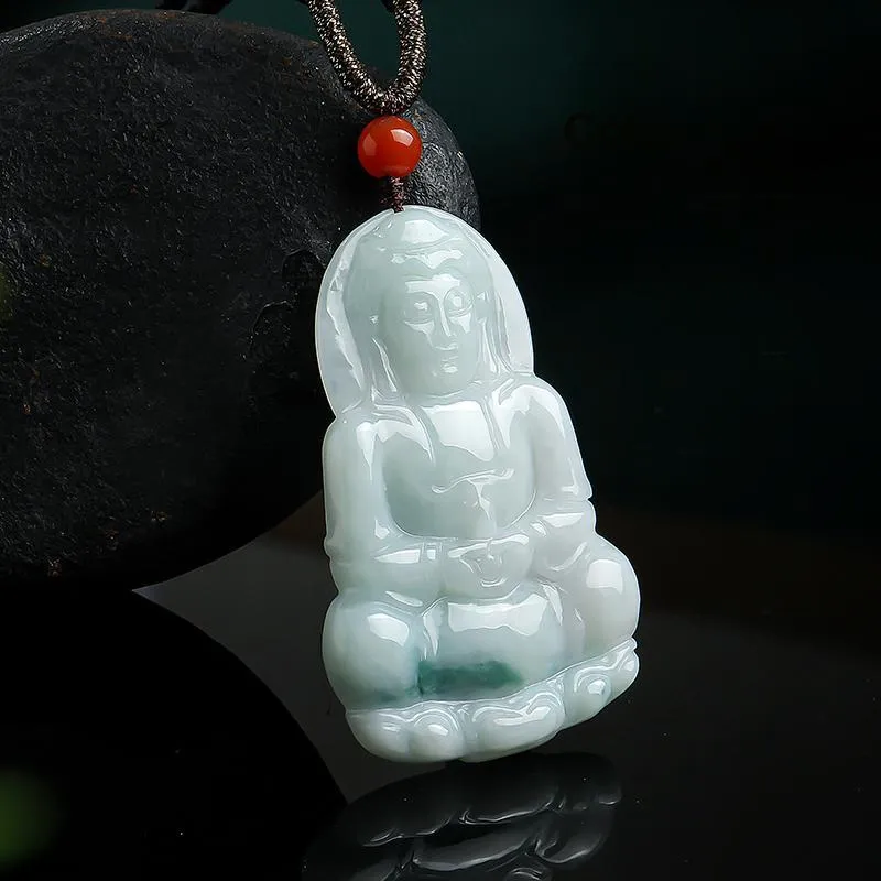 With The Heart Of The Jade Glutinous Jade Jadeite Necklaces Men's-5