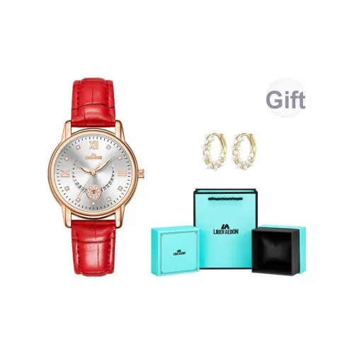 LIBER AEDON Кварцевый механизм серебристый циферблат женские часы