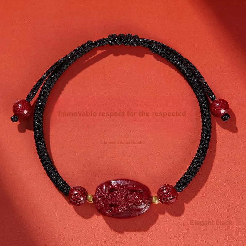 LOVING Reconstructed Cinnabar Bracelets Unisex-30