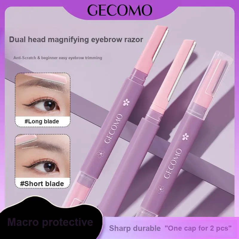 GECOMO Dual Head Micro Eyebrow Razor Portable Beginner Safety Anti Scratch Lip And Body Hair Trimmer For Beauty Tools-1