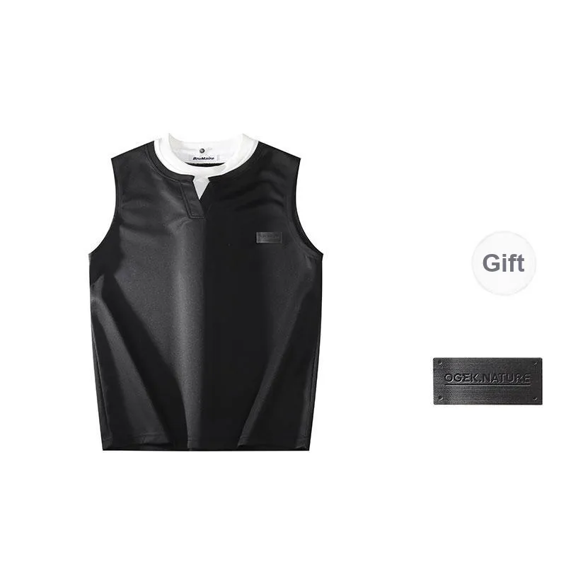 OGEK Tank Top Unisex Black Comes With Brooch-0