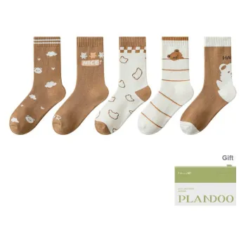 PLANDOO Knee High Socks Women's 5 Pack