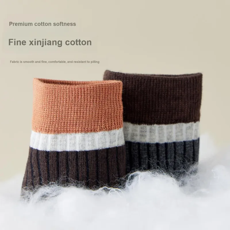 MIIOW Mid Calf Socks Men's 5 Pack Mixed Color-9