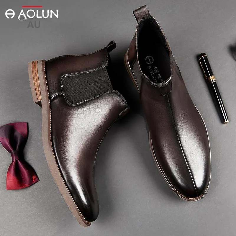 Auron Ankle-Length Chelsea Boots Men's Brown-4
