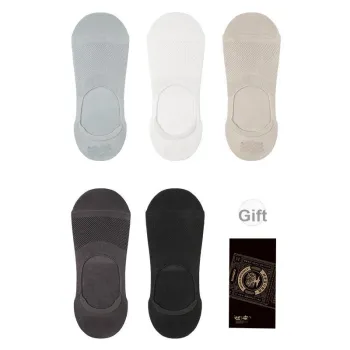 LIANGPU No Show Socks Men's 5 Pack
