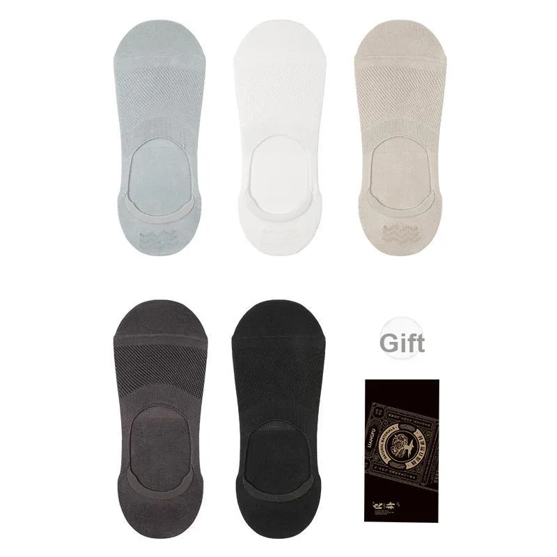 LIANGPU No Show Socks Men's 5 Pack-0