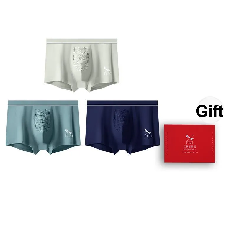 RED DRAGONFLY 50S Pure Cotton Underpants Men's 3 Piece Gift Box Set