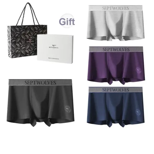SEPTWOLVES Нижнее белье Подарочная коробка Мужской 4 шт Gift Box Set + Сумка для покупок