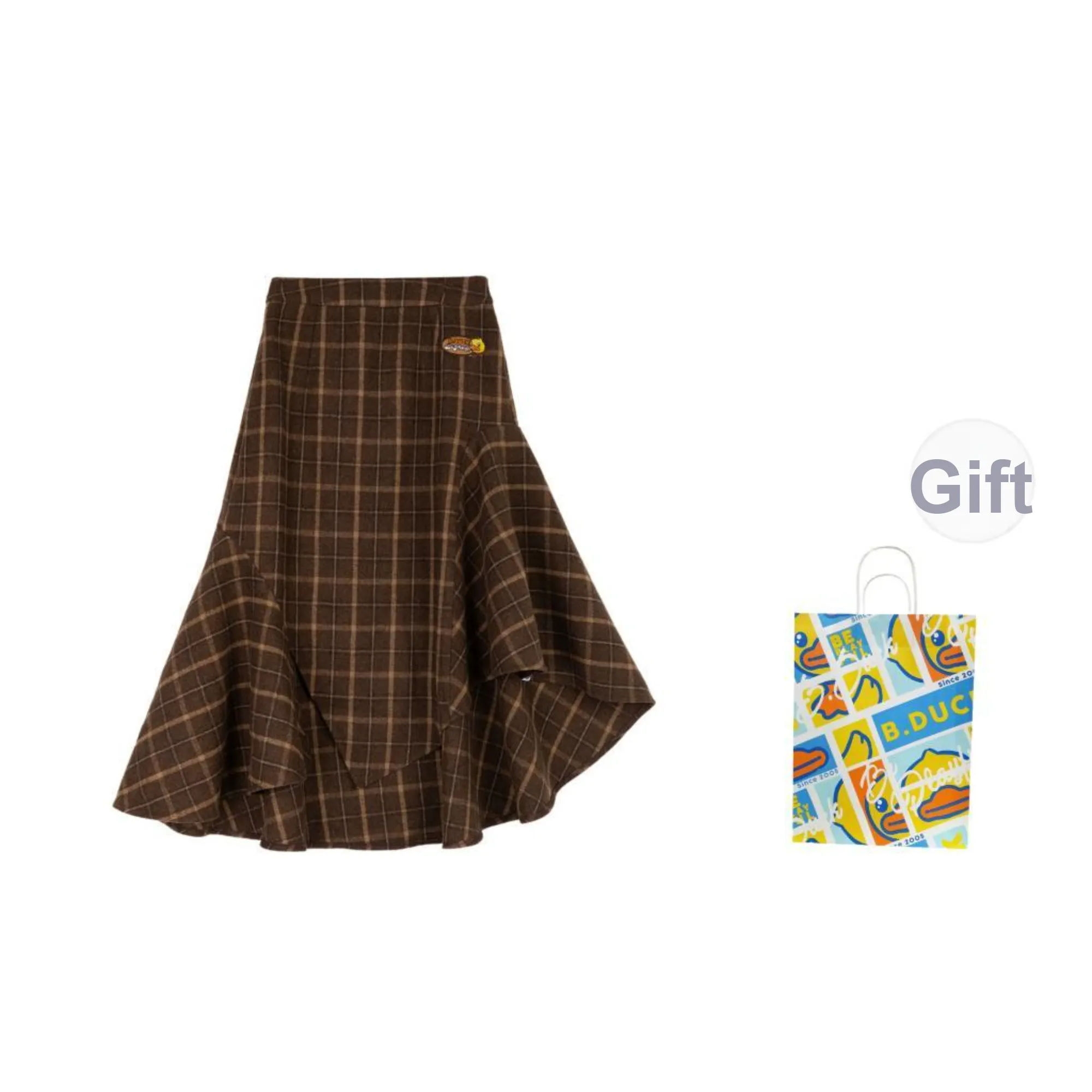 B.Duck Casual Long Skirt Women's Brown