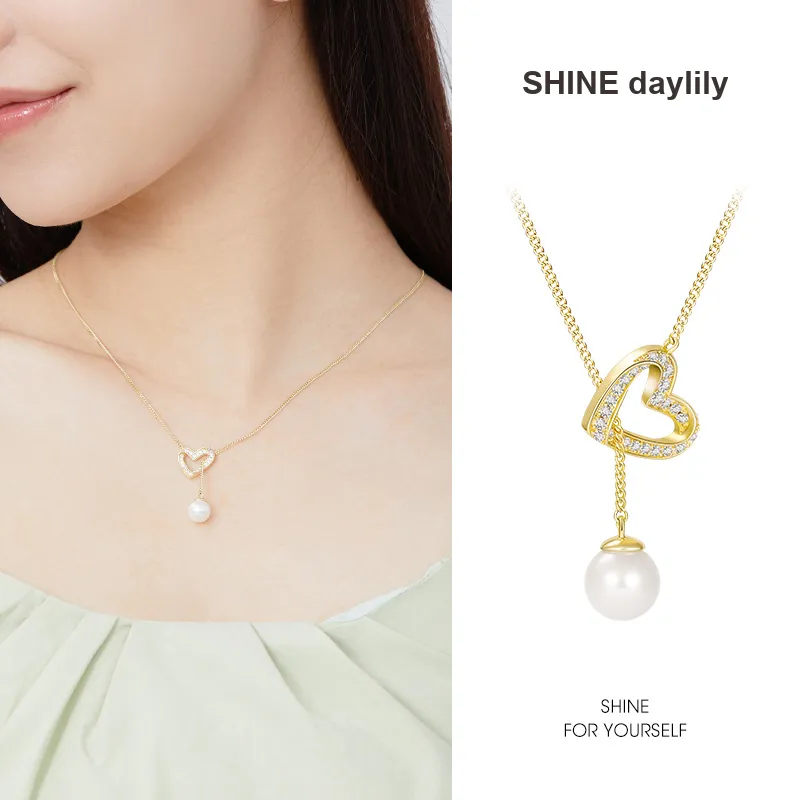 SHINE Cherished Moments Collection Zircon Copper Necklaces Women's-5