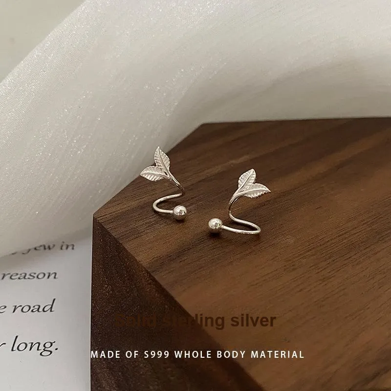 QUIET LOVE Sterling Silver Stud Earrings Women's-1
