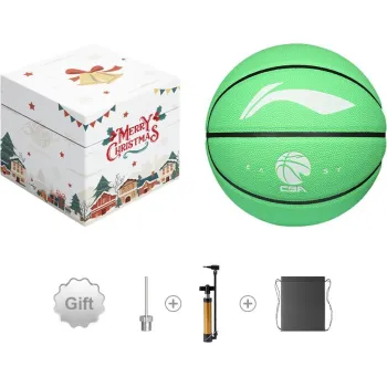LiNing CBA Collection PU Basketball Green White Size 5 Size 7 Training Unisex