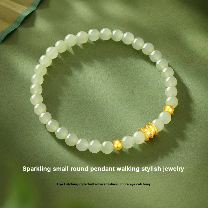 ZSY Hetian Jade Bracelets Pale Greenish White Jade Women's-2