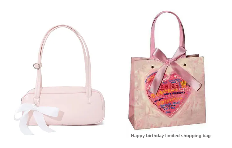 OTA PU Shoulder Bag Regular Women's Pink-5