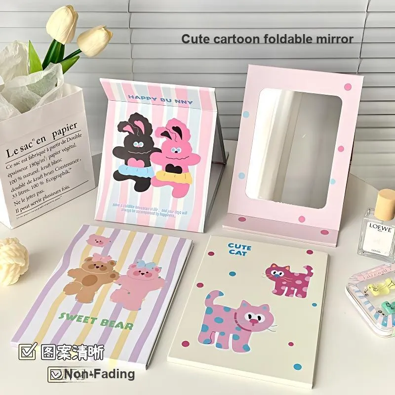 Future Maple Cartoon Folding Tables With Stand And Portable Makeup Mirror-3