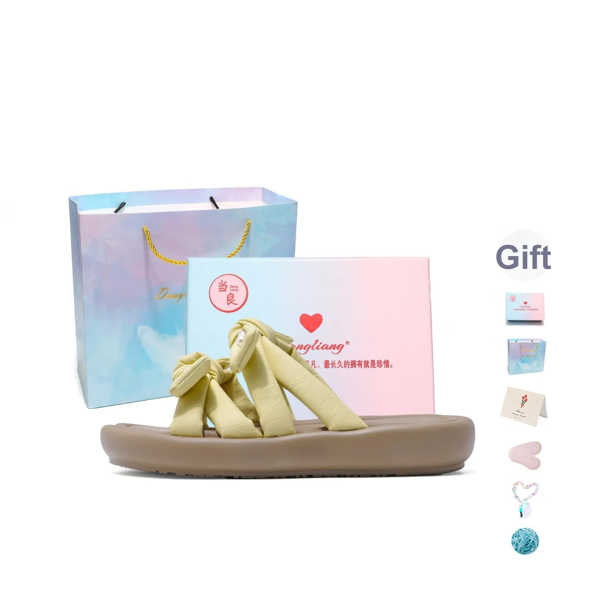 Be Good Резиновая подошва Противоскользящие устойчивые к запахам устойчивые к истиранию Шлепанцы Женские Набор в подарочной коробке