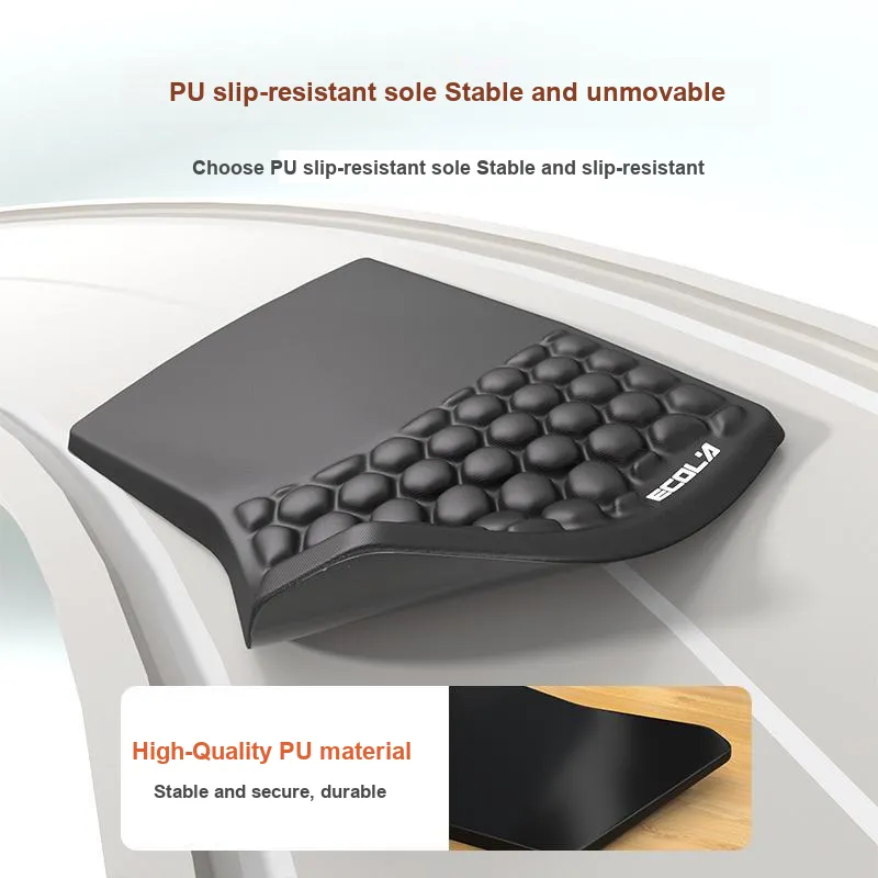 ECOLA Lycra Memory Foam Ergonomic 3D Effect Wrist Brace Mouse Pad EZ5BK-3