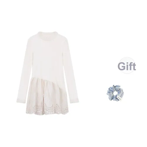 KYKW Экрю Резинка для волос Розыгрыш Женские T Рубашки