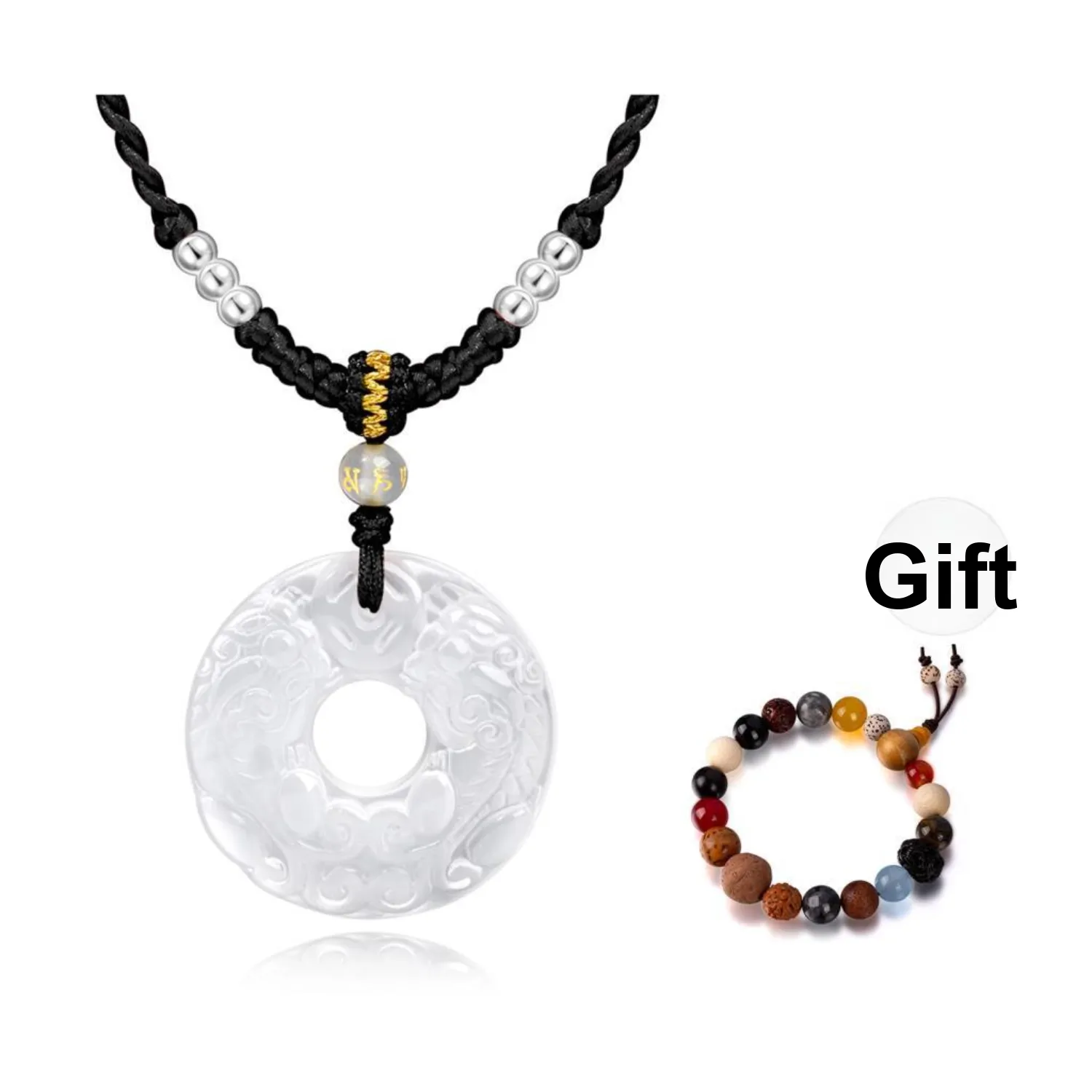 Lao Feng Xiang Chalcedony Necklaces Unisex