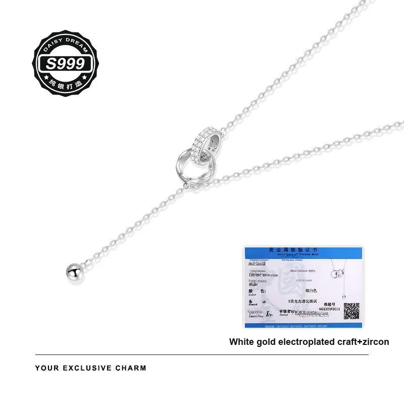 Daisy Dream 999 Fine Silver Necklaces Women's-4