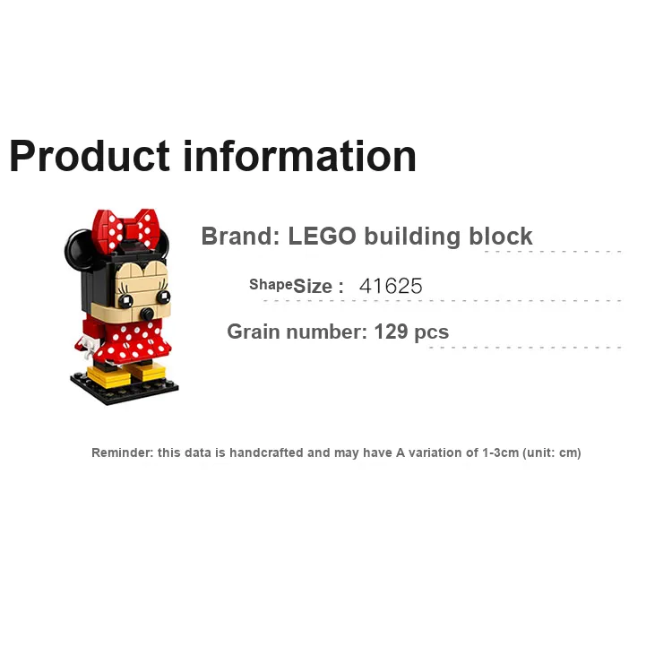 LEGO BrickHeadz Minnie Disney Building Blocks 129 Pcs/pzs 41625-3