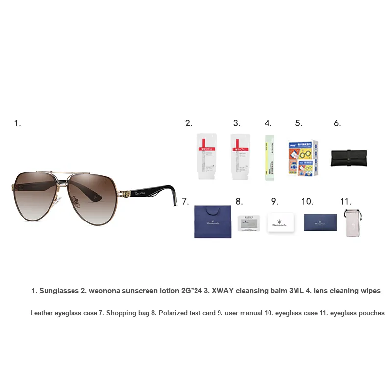 Maserati Irregular Shape Sunglasses Unisex-2