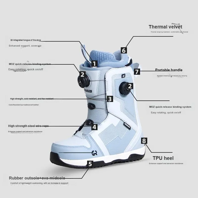 Snow Know The Answer SKTA Single Snowboard Ski Boots Unisex-5