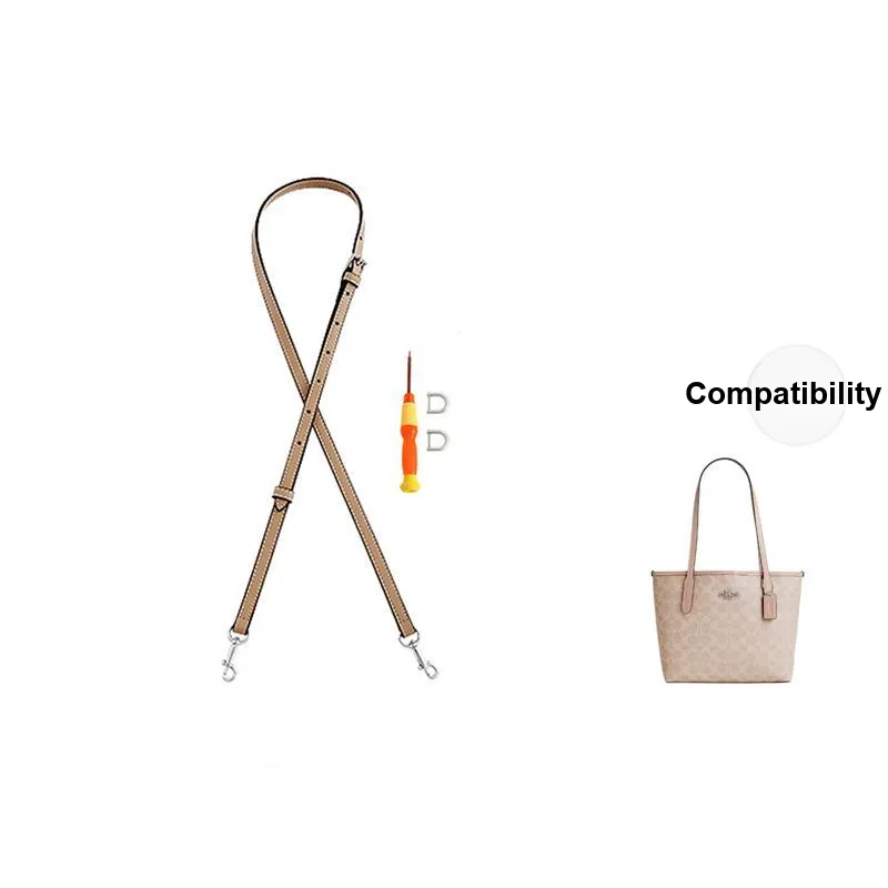 Top Grain Cow Leather Bag Shoulder Strap Women's Multicolor