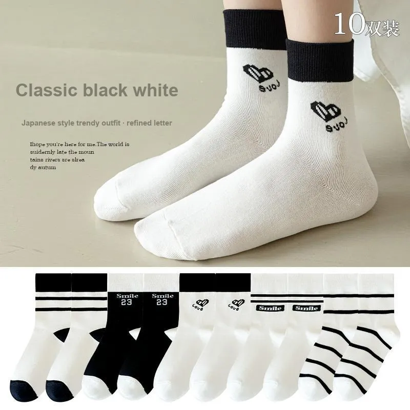 Lan Miao Mid Calf Socks Women's 7 Pack-1