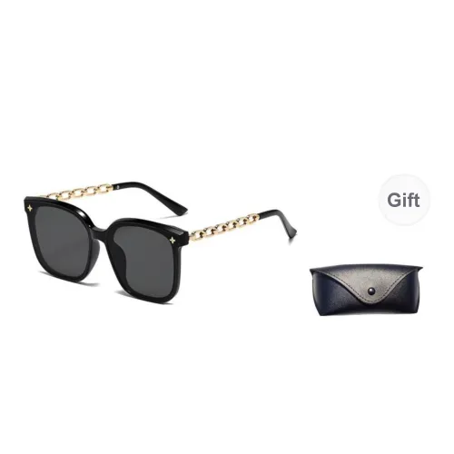 Chrome Hearts Rectangular Eyeglass Frames Unisex Black